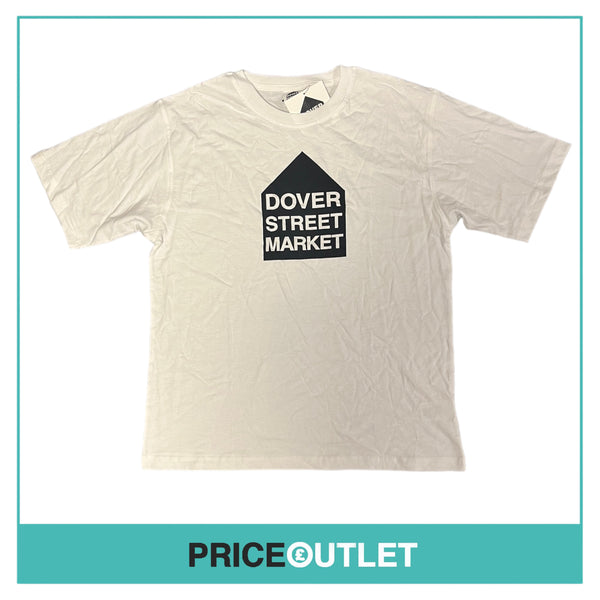 Dover Street Market - White Logo T-Shirt - Size L - BRAND NEW WITH TAGS