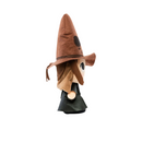 Toy figure of a Hermione Granger wearing sorting hat on a white background