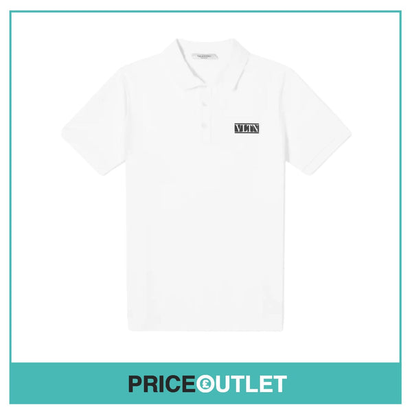 Valentino - VLTN Patch Logo Polo - White  - Size M - BRAND NEW WITH TAGS
