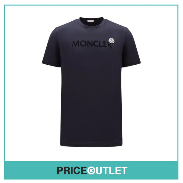 Moncler Patch Logo T-Shirt - Navy - Size XXL - BRAND NEW WITH TAGS