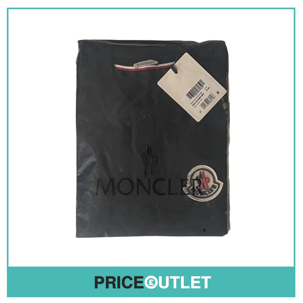 Moncler Patch Logo Polo Shirt - Black - Size XXL - BRAND NEW WITH TAGS