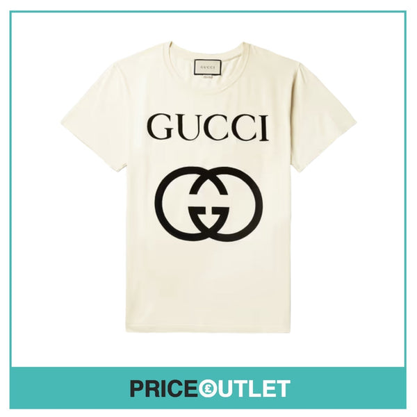 Gucci - Off-White Logo Print T-Shirt - Size XL - BRAND NEW WITH TAGS