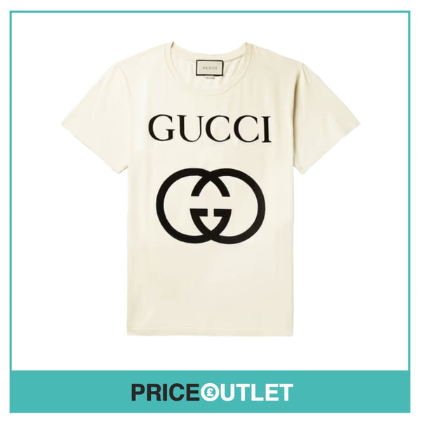 Gucci - Off-White Logo Print T-Shirt - Size M - BRAND NEW WITH TAGS