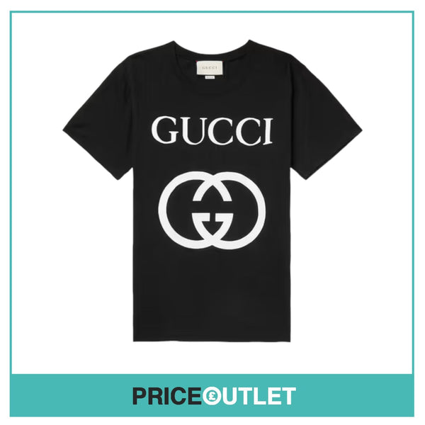 Gucci - Black Logo Print T-Shirt - Size M - BRAND NEW WITH TAGS