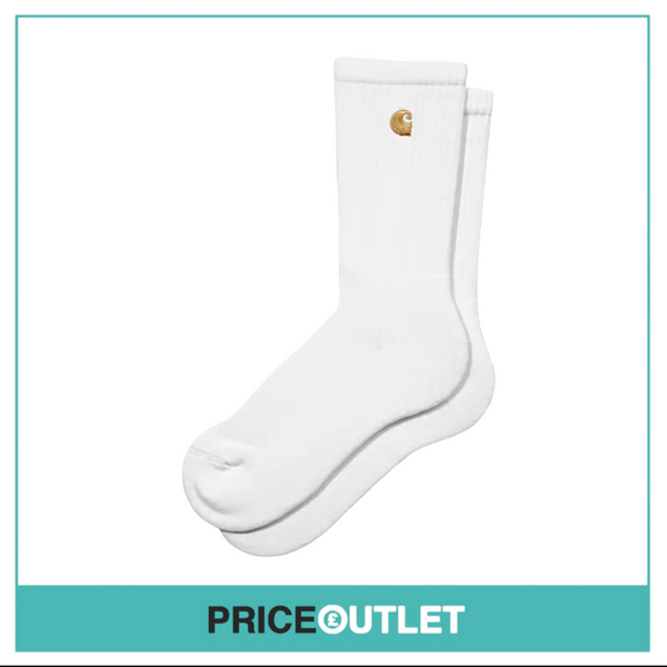 Carhartt WIP Chase Socks - White / Gold- BRAND NEW WITH TAGS