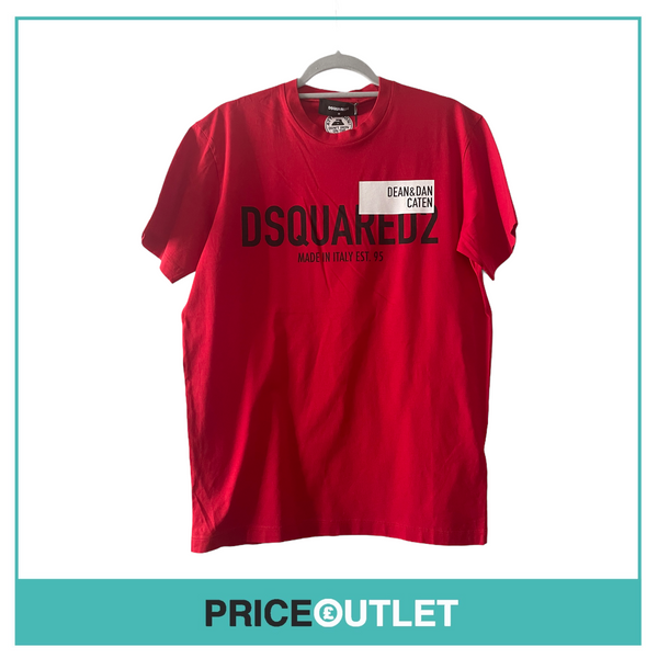 Dsquared2 - White Flag T-Shirt - Red - BRAND NEW WITH TAGS