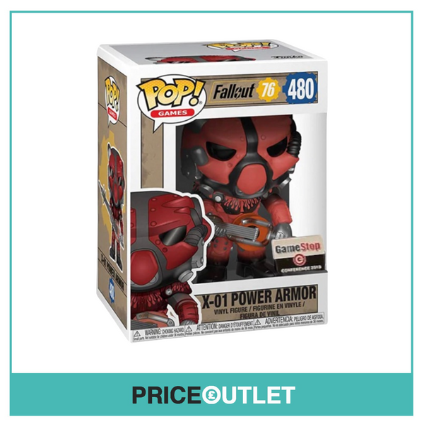 Funko - X-01 Power Armour (Red) #480  Fallout 76 - GameStop Conference 2019 Exclusive -  BRAND NEW IN A FREE POP PROTECTOR