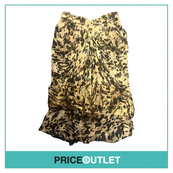 Givenchy - Leopard Print Drape Sheer Skirt - Size 38 - BRAND NEW WITH TAGS