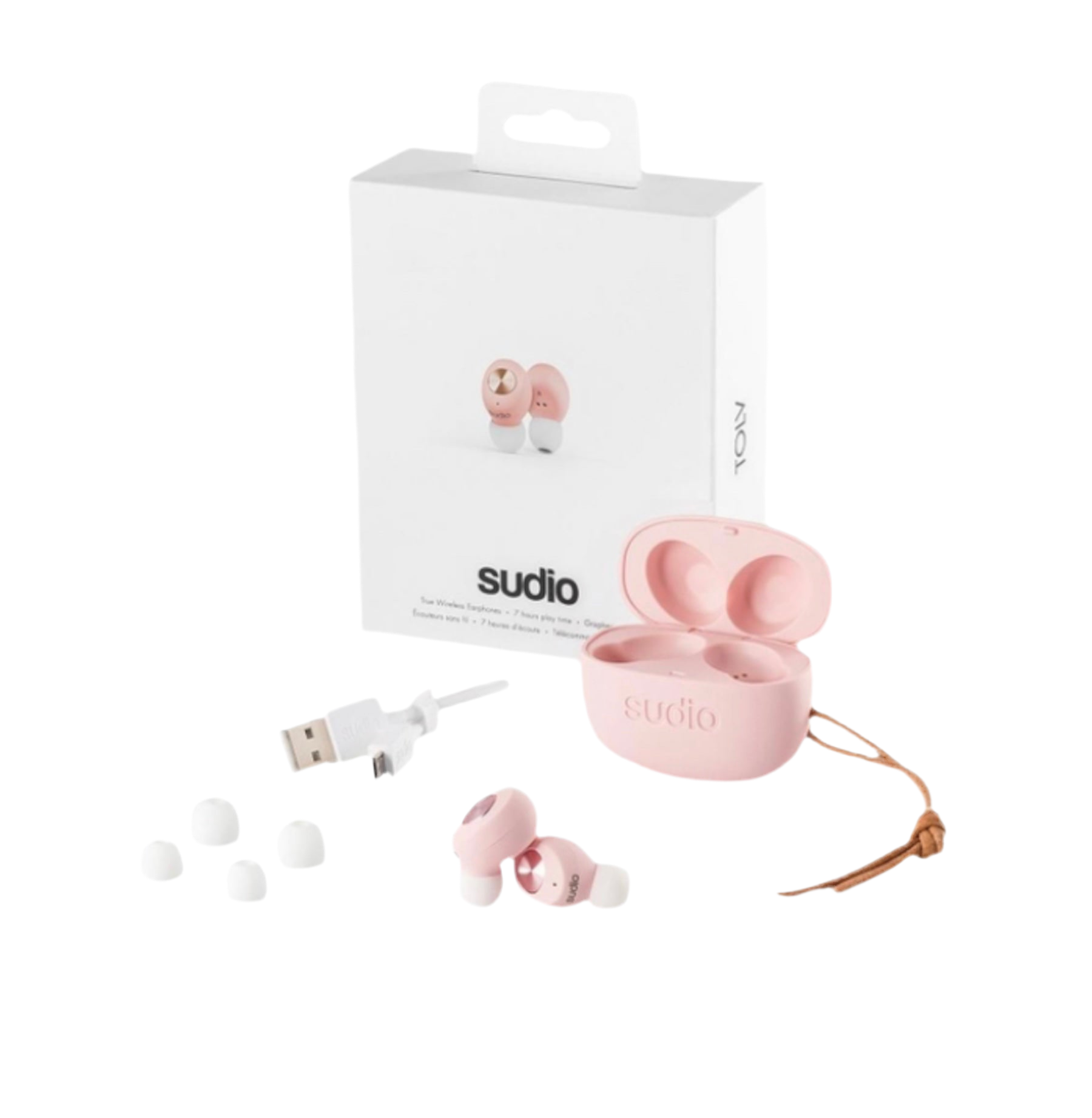 Sudio Tol v True Wireless Bluetooth In-Ear Headphones - Pink - BRAND NEW