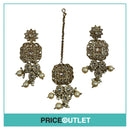 Dhiral's Creations - Gold Earrings, Choker and Headpiece Jewellery Set - BRAND NEW IN BAG