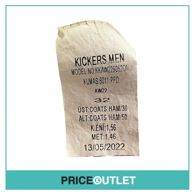 Kickers - Mens Beige Cord Wide Leg Trousers - Size 32 - BRAND NEW