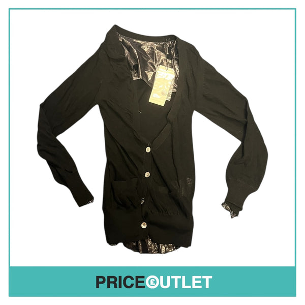 Sacai - Black Asymmetric Cardigan - Size 2 - BRAND NEW WITH TAGS