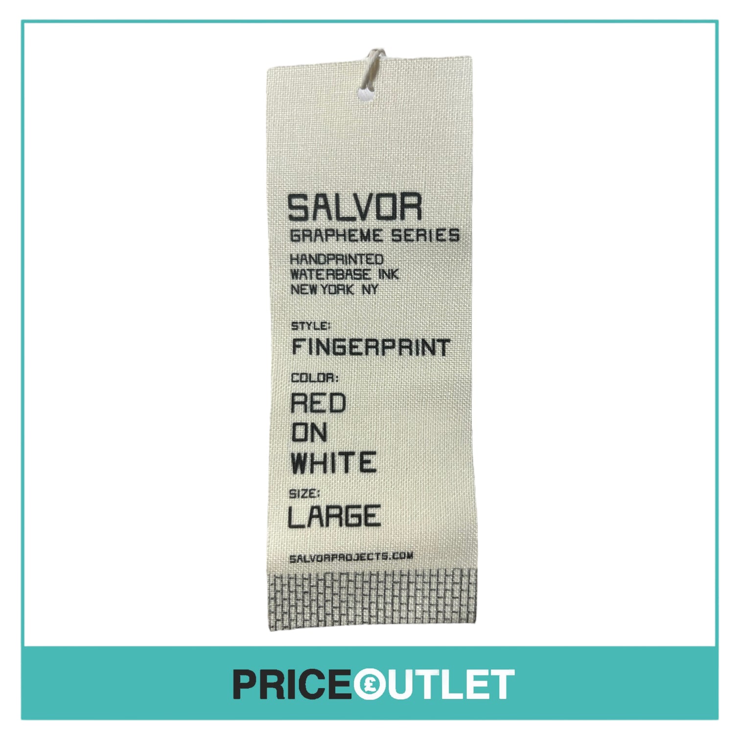 Salvor - Red and White Fingerprint T-Shirt - Size L - BRAND NEW WITH TAGS