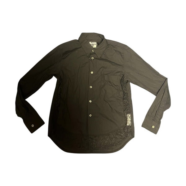 Comme des Garçons Black - Black Shirt with Lace Detail - Size XS - BRAND NEW WITH TAGS