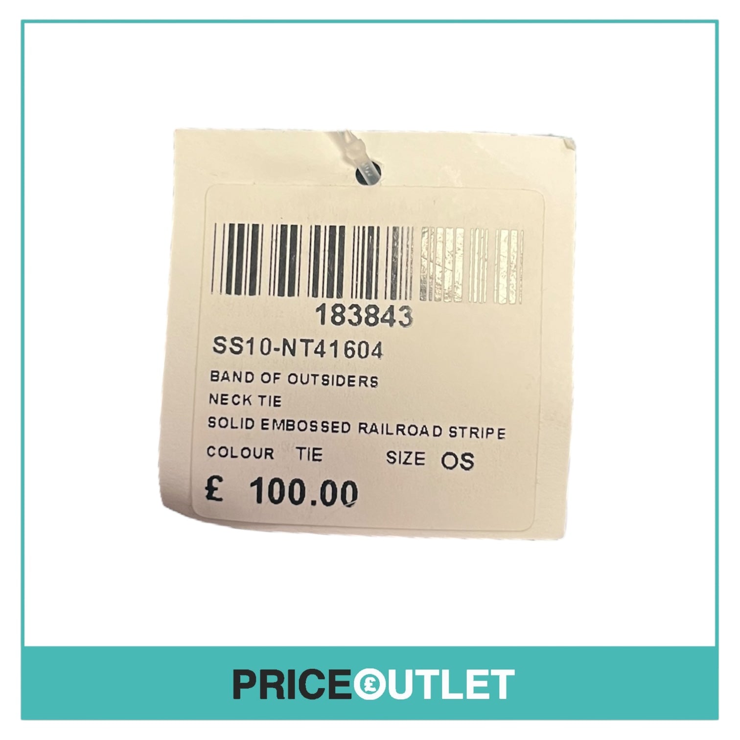 Band of Outsiders - Dark Green Diagonal Striped Neck Tie - Size OS - BRAND NEW WITH TAGS