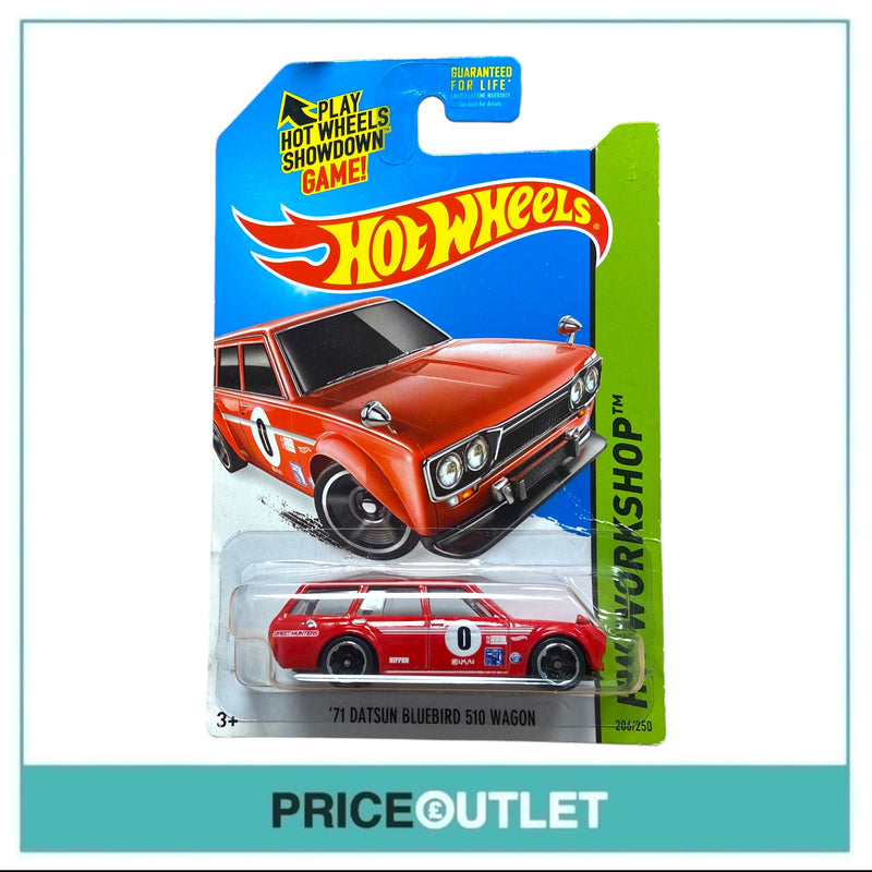 Hot Wheels Workshop - '71 Datsun Bluebird 510 Wagon (Red) - Damaged Box