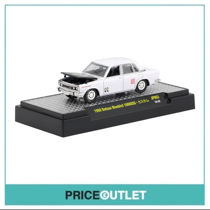 M2 Machines Mooneyes - 1969 Datsun Bluebird 1600SSS (White) - Damaged Box