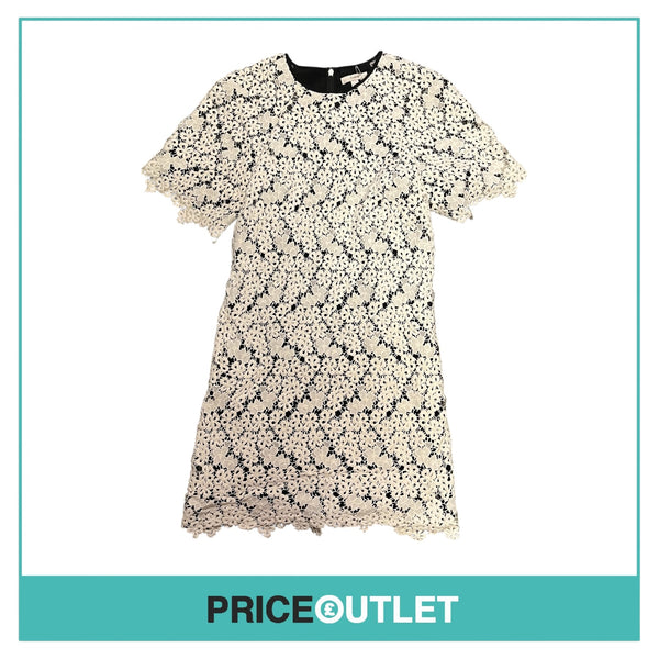 Erdem - White Floral Lace Dress with Black Lining - Size 10 - BRAND NEW WITH TAGS