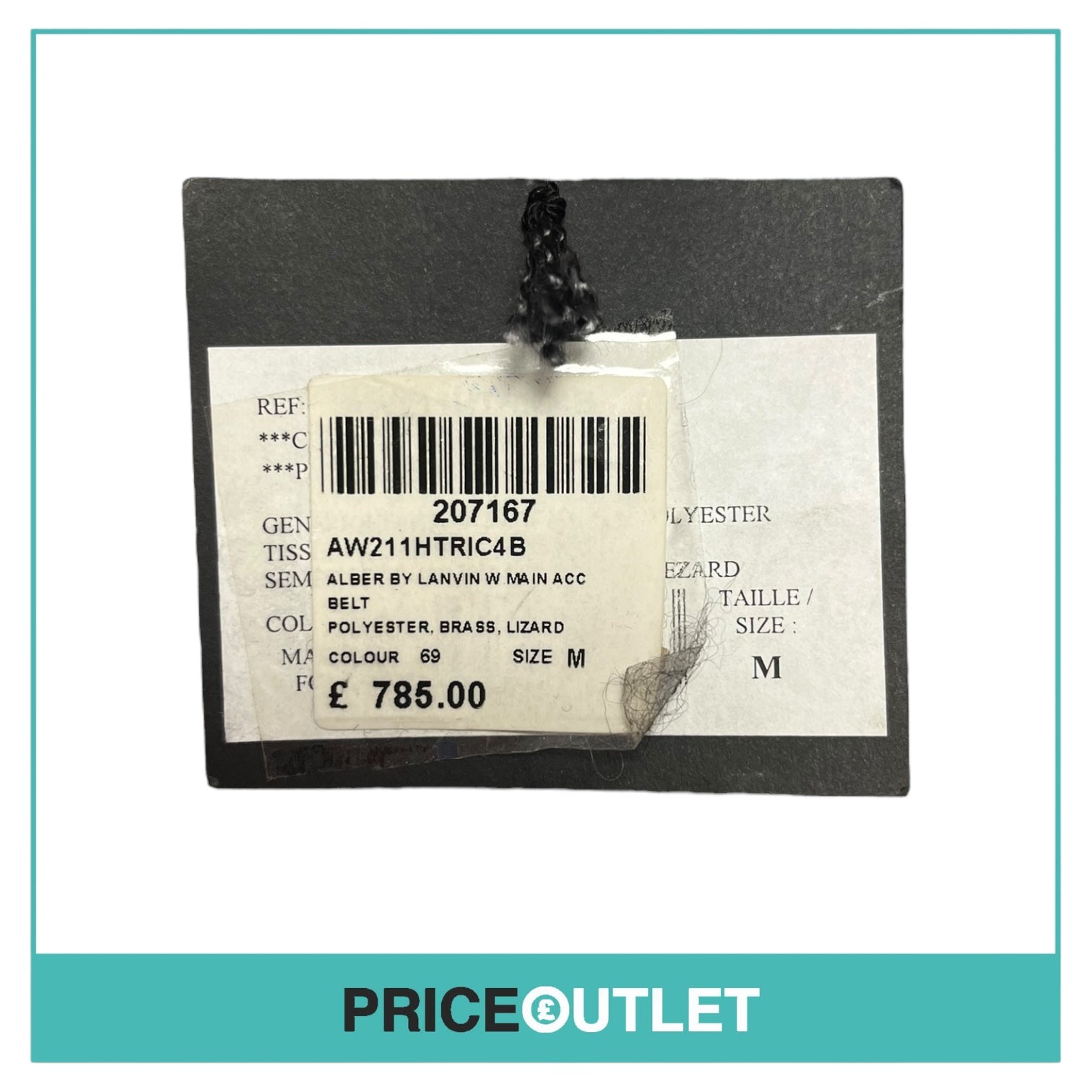 Lanvin - Black Belt with Statement Centre Detail - Size M - BRAND NEW WITH TAGS