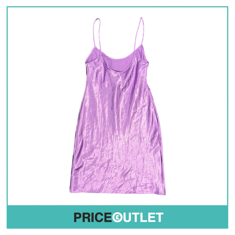 Zandra Rhodes - Purple Satin Slip Dress - Size 10 - BRAND NEW WITH TAGS