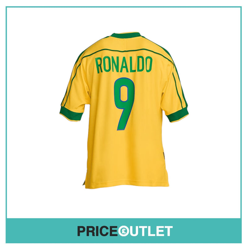 Nike Brazil Re-Issue 1998 SS Shirt with Ronaldo 9 - Size M