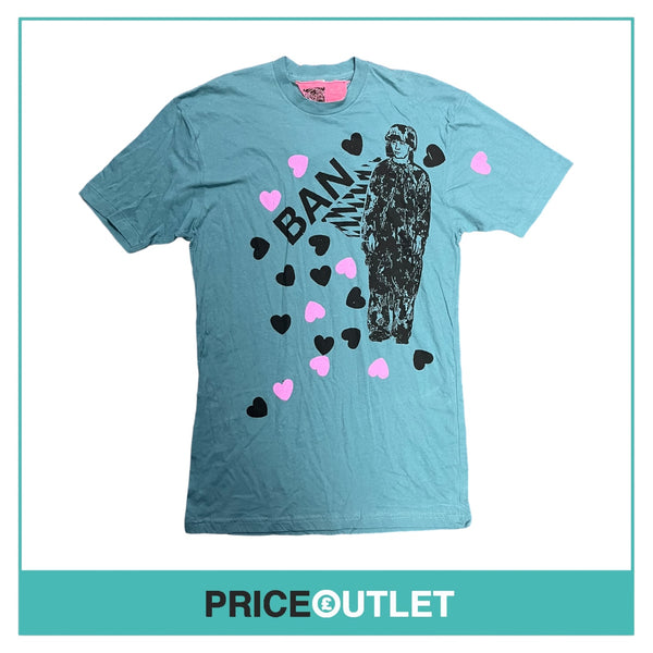 Wastin My Time - Boys Steel Blue T-Shirt - Size L - BRAND NEW WITH TAGS