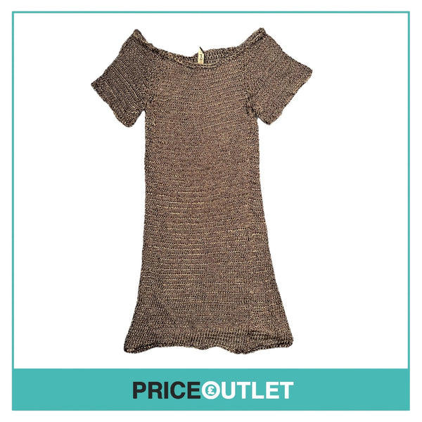 Craig Lawrence - Metallic Bronze Woven T-Shirt Dress - Size M/L - BRAND NEW WITH TAGS
