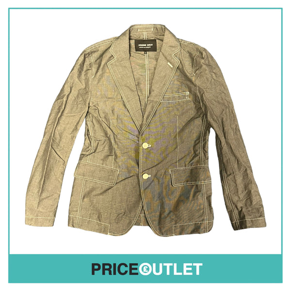 Comme des Garçons Homme Deux - Mens Grey Blazer with White Stitching - Size S - BRAND NEW WITH TAGS