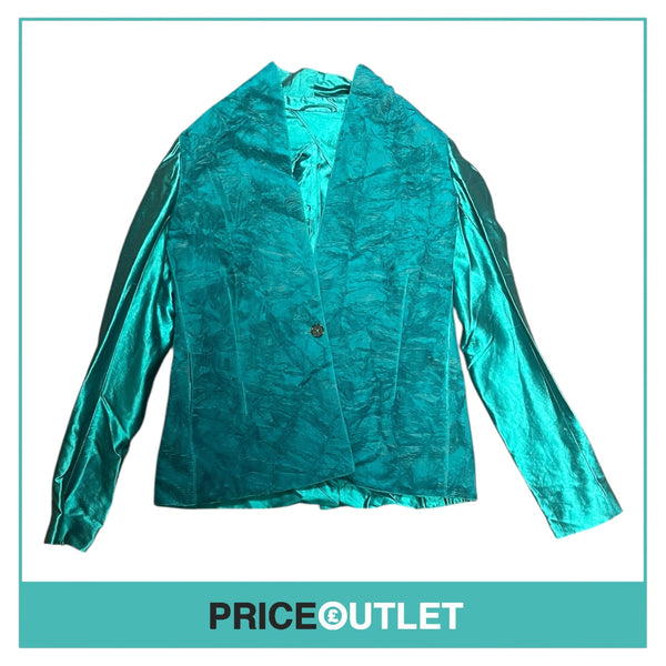 Damir Doma - Teal Satin Textured Blazer - Size 38 - BRAND NEW WITH TAGS