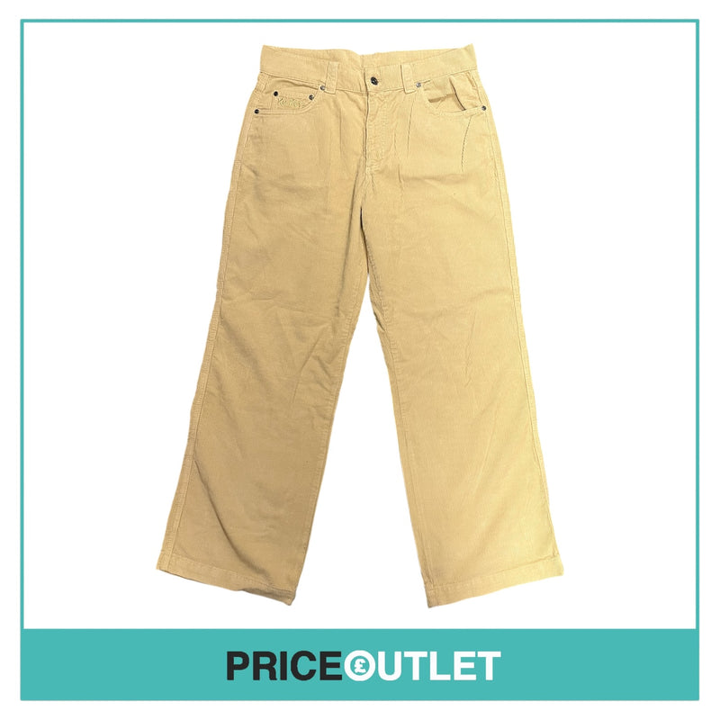 Kickers - Mens Beige Cord Wide Leg Trousers - Size 32 - BRAND NEW