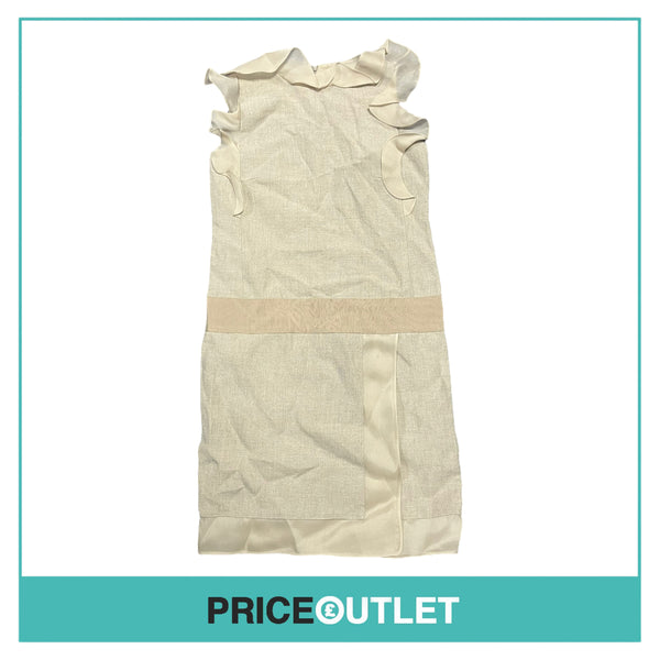 Giambattista Valli - Beige Dress with Ruffle Edges - Size 42 - BRAND NEW WITH TAGS