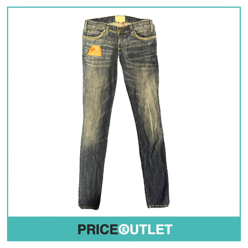 Current Elliott - Washed Skinny Jeans with Brass Studs - Size 27 - BRAND NEW WITH TAGS