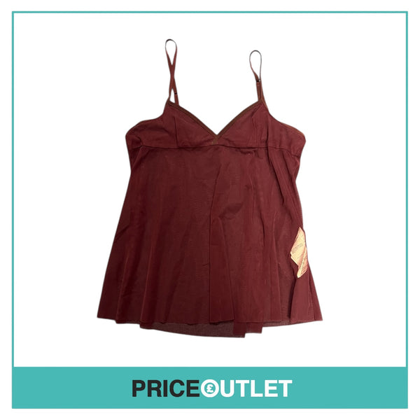 Sacai - Burgundy Mesh Camisole - Size 1 - BRAND NEW