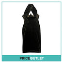 Pretty Little Thing - Plus Black Velvet Underwired Cross Front Midi Dress - Size 18 - BRAND NEW WITH TAGS
