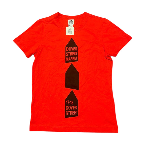 Dover Street Market - Red Triple Logo T-Shirt - Size M - BRAND NEW WITH TAGS