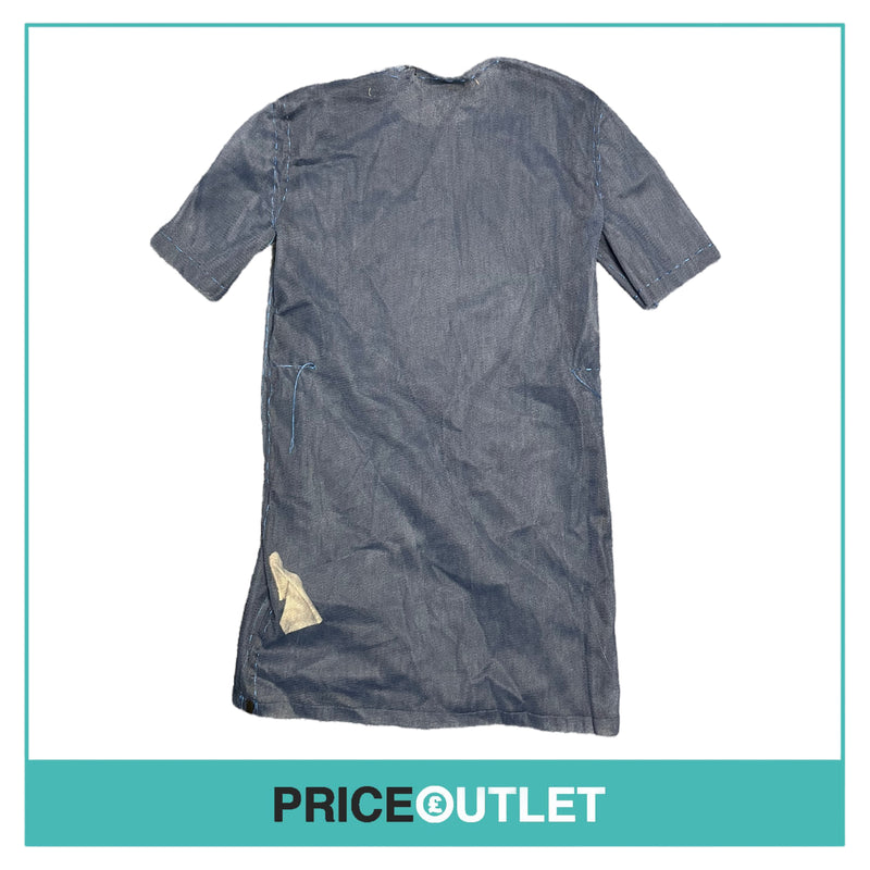 Phoebe English - Navy Hand Stitched Net T-Shirt Dress - Size XS - BRAND NEW WITH TAGS