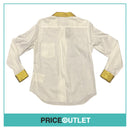 Comme des Garçons Black - Ladies White Shirt with Gold Collar and Cuffs - Size XS - BRAND NEW WITH TAGS