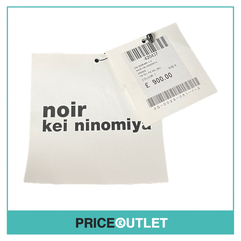 Comme des Garçons Noir Kei Ninomiya - Black Dress with Pleated Skirt - Size S - BRAND NEW WITH TAGS