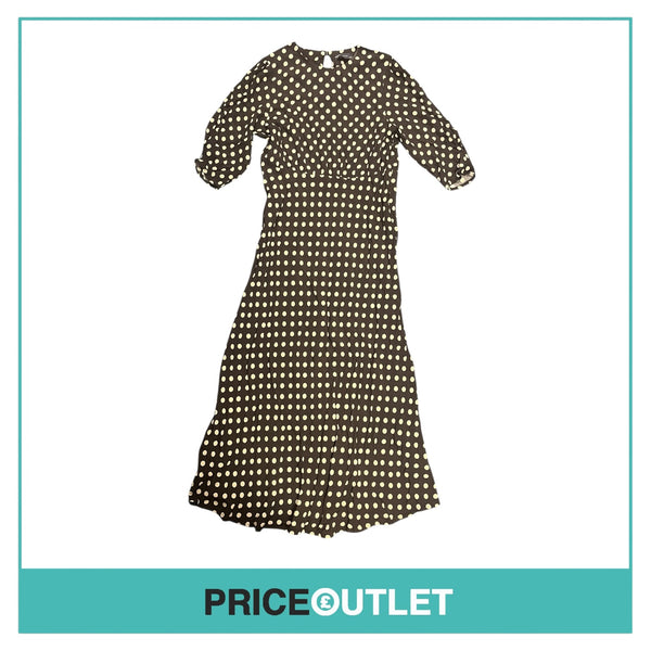 Marks & Spencer - Black and White Polka Dot Dress - Size 14 - BRAND NEW WITH TAGS