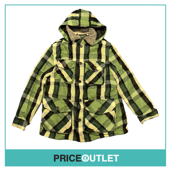 Vlas Blomme - Green Tartan Jacket with Detachable Hood and Lining - Size 4 - BRAND NEW WITH TAGS