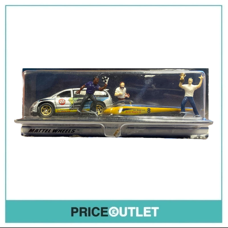 Hot Wheels Action Pack Solar Racing - Cal State L.A. & Solar Eagle III 2 Pack - Damaged Box