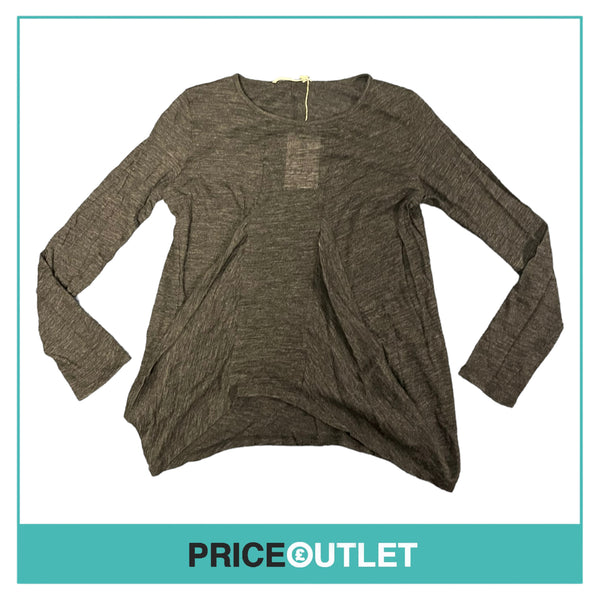 Commuun - Dark Grey Long Sleeve Top - Size 38 - BRAND NEW WITH TAGS