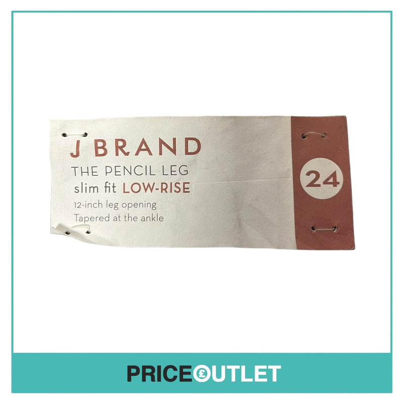 J Brand - Black 12" Pencil Leg Jeans - Size 24 - BRAND NEW WITH TAGS