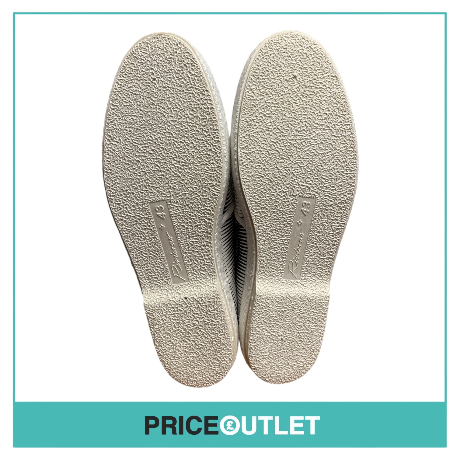 Rivieras - Mens Black and White Print Shoes - Size 42 - BRAND NEW IN BOX