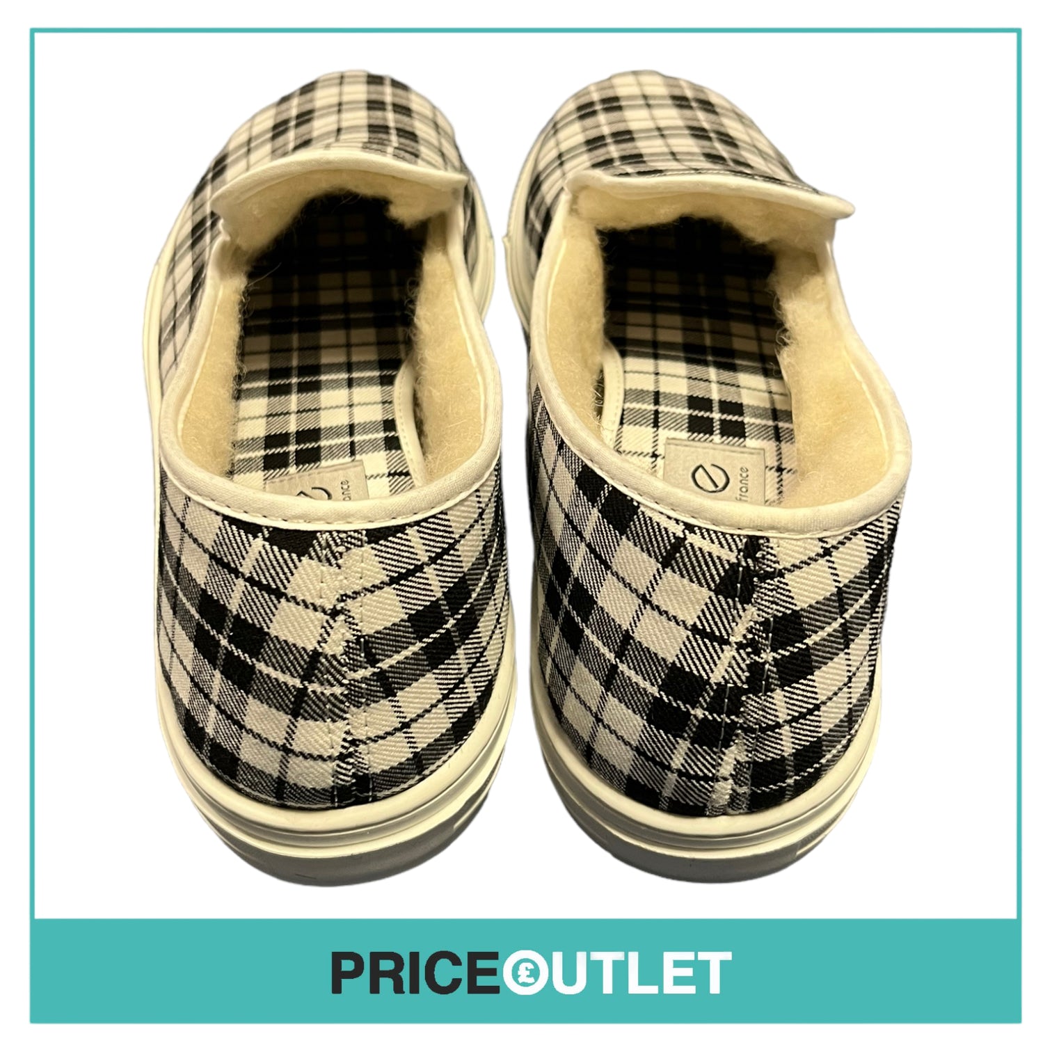 Taise by Souts - Mens Black and White Check Slip-On Shoes - Size 44 - BRAND NEW WITH TAGS
