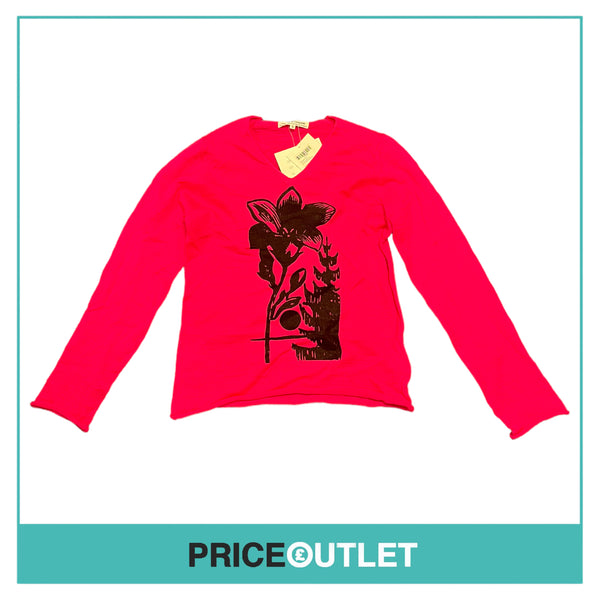 Comme des Garçons Jingle Flowers - Womens Pink Jumper - Size M - BRAND NEW WITH TAGS