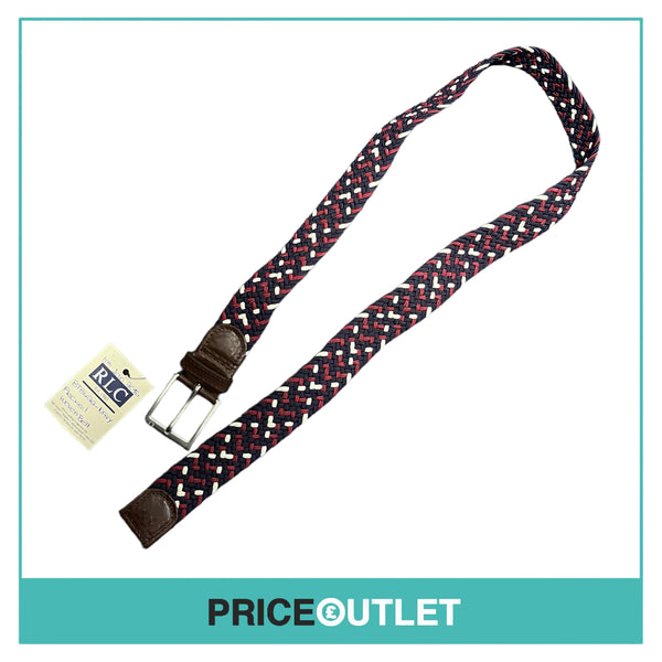 Fred Perry - Navy, Burgundy and White Woven Belt - BRAND NEW WITH TAGS