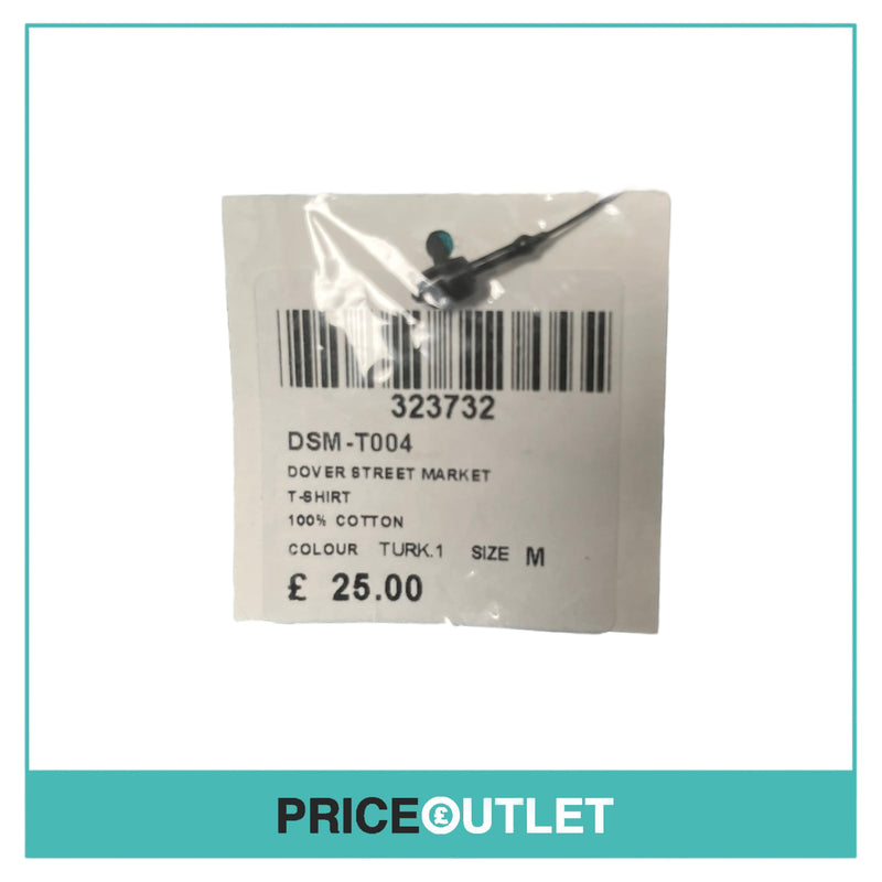 Dover Street Market - Teal Triple Logo T-Shirt - Size M - BRAND NEW WITH TAGS