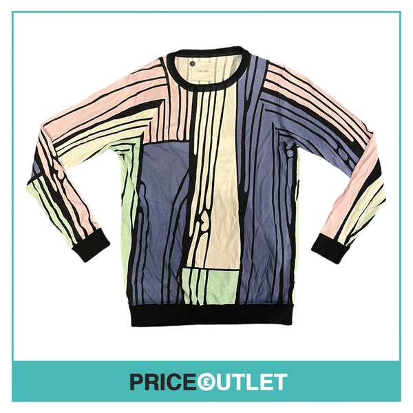 Sibling - Multi Pastel Stripe Jumper - Size S - BRAND NEW WITH TAGS