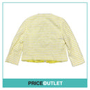 Giambattista Valli - Yellow and White Striped Jacket with Floral Lining - Size M - BRAND NEW WITH TAGS
